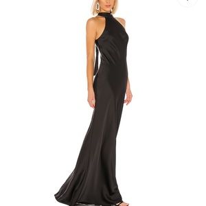 Jay Godfrey black silk gown dress